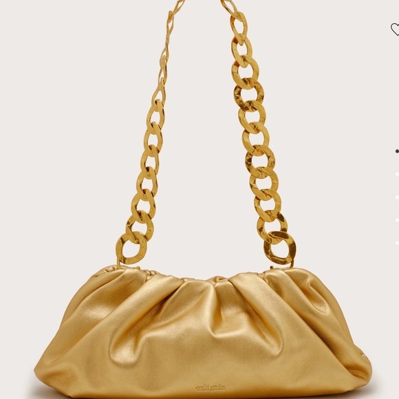Handbags - NWT - Cult Gaia Dulce shoulder bag, Brass , gold chain. BRAND NEW